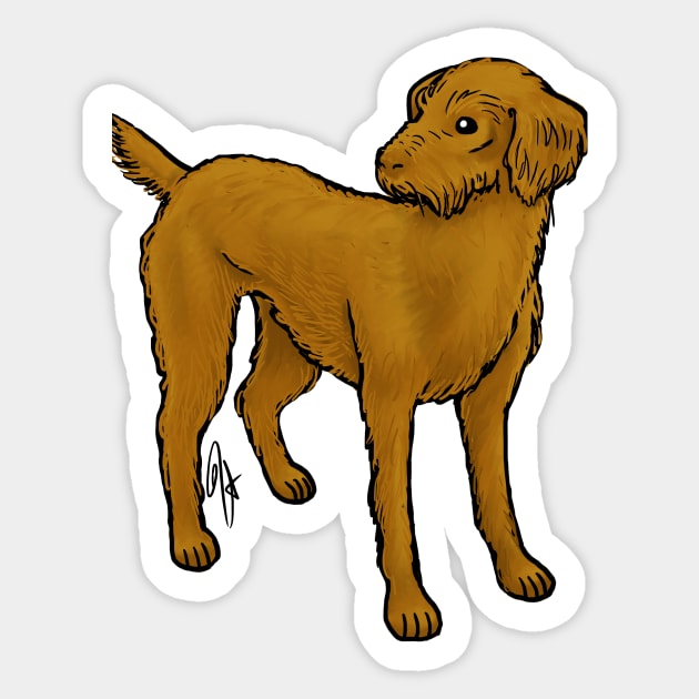 Dog - Vizsla - Wirehaired Sticker by Jen's Dogs Custom Gifts and Designs
